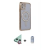 MARSİLYAN™- iPhone 11 Kılıf Zirve Doku Prime - Siyah Joko Magic 5D Cam + Raze Metal Kamera Lens - KI