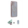 MARSİLYAN™- iPhone 11 Kılıf Zirve Doku Prime - Siyah Joko Magic 5D Cam + Raze Metal Kamera Lens - KI