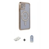 MARSİLYAN™- iPhone 11 Kılıf Zirve Doku Prime - Siyah Joko Magic 5D Cam + Renkli Kamera Lens Koruma Cam - SI