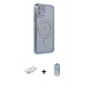 MARSİLYAN™- iPhone 11 Kılıf Zirve Doku Prime - Siyah Joko Magic 5D Cam + Renkli Kamera Lens Koruma Cam - SI