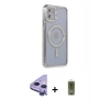 MARSİLYAN™- iPhone 11 Kılıf Zirve Doku Prime - Siyah Joko Magic 5D Hayalet Cam + Raze Metal Kamera Lens - MR