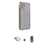 MARSİLYAN™- iPhone 11 Kılıf Zirve Doku Prime - Siyah Joko Magic 5D Hayalet Cam + Pers Alüminyum Kamera Lens - GD