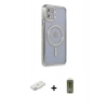 MARSİLYAN™- iPhone 11 Kılıf Zirve Doku Prime - Siyah Joko Magic 5D Hayalet Cam + Renkli Kamera Lens Koruma Cam - PE