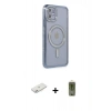 MARSİLYAN™- iPhone 11 Kılıf Zirve Doku Prime - Siyah Joko Magic 5D Hayalet Cam + Renkli Kamera Lens Koruma Cam - PE