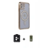 MARSİLYAN™- iPhone 11 Kılıf Zirve Doku Prime - Siyah Joko Magic 5D Hayalet Cam + PVD Metal Kamera Lens - YL
