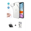 MARSİLYAN™- iPhone 11 Kılıf Zirve Doku - Şeffaf Uv Polymer Nano Ekran Koruyucu + Kamera Lens Koruma Cam - SF