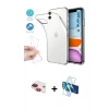 MARSİLYAN™- iPhone 11 Kılıf Zirve Doku - Siyah 3D Antistatik Seramik Nano Ekran Koruyucu + Pers Alüminyum Kamera Lens - KI