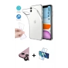 MARSİLYAN™- iPhone 11 Kılıf Zirve Doku - Siyah 3D Antistatik Seramik Nano Ekran Koruyucu + Raze Metal Kamera Lens - SH