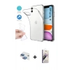 MARSİLYAN™- iPhone 11 Kılıf Zirve Doku - Siyah Bilvis 3D Mat Cam Ekran Koruyucu + Pers Alüminyum Kamera Lens - GI