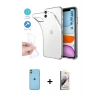 MARSİLYAN™- iPhone 11 Kılıf Zirve Doku - Siyah Bilvis 3D Mat Cam Ekran Koruyucu + Neon Fosforlu Kamera Lens - YL