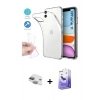 MARSİLYAN™- iPhone 11 Kılıf Zirve Doku - Siyah Bilvis 5in1 5D Magic Hayalet Cam Ekran Koruyucu + Pers Alüminyum Kamera Lens - YL