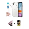 MARSİLYAN™- iPhone 11 Kılıf Zirve Doku - Siyah Buffer Cam Ekran Koruyucu + Raze Metal Kamera Lens - SH