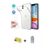 MARSİLYAN™- iPhone 11 Kılıf Zirve Doku - Siyah Joko Magic 5D Cam + Rainbow Kamera Lens Koruma Cam - KI
