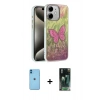 MARSİLYAN™- iPhone 11 Kılıf Zirve Modern Prime - Şeffaf 360 Full Body Arka Koruyucu + Neon Fosforlu Kamera Lens - MI