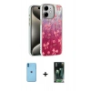 MARSİLYAN™- iPhone 11 Kılıf Zirve Modern Prime - Şeffaf 360 Full Body Arka Koruyucu + Neon Fosforlu Kamera Lens - MI