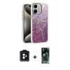 MARSİLYAN™- iPhone 11 Kılıf Zirve Modern Prime - Şeffaf 360 Full Body Arka Koruyucu + PVD Metal Kamera Lens - YL