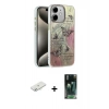 MARSİLYAN™- iPhone 11 Kılıf Zirve Modern Prime - Şeffaf 360 Full Body Arka Koruyucu + Renkli Kamera Lens Koruma Cam - SI