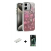 MARSİLYAN™- iPhone 11 Kılıf Zirve Modern Prime - Şeffaf 360 Full Body Arka Koruyucu + Renkli Kamera Lens Koruma Cam - SI