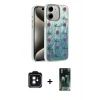MARSİLYAN™- iPhone 11 Kılıf Zirve Modern Prime - Şeffaf 360 Full Body Arka Koruyucu + PVD Metal Kamera Lens - SH