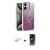 MARSİLYAN™- iPhone 11 Kılıf Zirve Modern Prime - Şeffaf 360 Full Body Arka Koruyucu + Renkli Kamera Lens Koruma Cam - TU