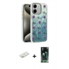 MARSİLYAN™- iPhone 11 Kılıf Zirve Modern Prime - Şeffaf 360 Full Body Arka Koruyucu + Renkli Kamera Lens Koruma Cam - TU