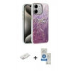 MARSİLYAN™- iPhone 11 Kılıf Zirve Modern Prime - Şeffaf Royal Nano Ekran Koruyucu + Renkli Kamera Lens Koruma Cam - PE