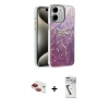 MARSİLYAN™- iPhone 11 Kılıf Zirve Modern Prime - Şeffaf Uv Polymer Nano Ekran Koruyucu + Pers Alüminyum Kamera Lens - KI