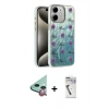MARSİLYAN™- iPhone 11 Kılıf Zirve Modern Prime - Şeffaf Uv Polymer Nano Ekran Koruyucu + Kırmızı Raze Metal Kamera Lens