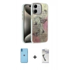MARSİLYAN™- iPhone 11 Kılıf Zirve Modern Prime - Şeffaf Uv Polymer Nano Ekran Koruyucu + Neon Fosforlu Kamera Lens - MI