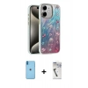 MARSİLYAN™- iPhone 11 Kılıf Zirve Modern Prime - Şeffaf Uv Polymer Nano Ekran Koruyucu + Neon Fosforlu Kamera Lens - MI