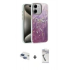 MARSİLYAN™- iPhone 11 Kılıf Zirve Modern Prime - Şeffaf Uv Polymer Nano Ekran Koruyucu + Pers Alüminyum Kamera Lens - LT
