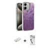 MARSİLYAN™- iPhone 11 Kılıf Zirve Modern Prime - Şeffaf Uv Polymer Nano Ekran Koruyucu + Renkli Kamera Lens Koruma Cam - SI