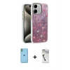 MARSİLYAN™- iPhone 11 Kılıf Zirve Modern Prime - Şeffaf Uv Polymer Nano Ekran Koruyucu + Neon Fosforlu Kamera Lens - YL