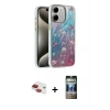 MARSİLYAN™- iPhone 11 Kılıf Zirve Modern Prime - Siyah 34D Hayalet Izgaralı Cam + Pers Alüminyum Kamera Lens - KI