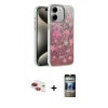 MARSİLYAN™- iPhone 11 Kılıf Zirve Modern Prime - Siyah 34D Hayalet Izgaralı Cam + Pers Alüminyum Kamera Lens - KI