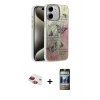 MARSİLYAN™- iPhone 11 Kılıf Zirve Modern Prime - Siyah 34D Hayalet Izgaralı Cam + Pers Alüminyum Kamera Lens - KI