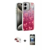 MARSİLYAN™- iPhone 11 Kılıf Zirve Modern Prime - Siyah 34D Hayalet Izgaralı Cam + Pers Alüminyum Kamera Lens - KI