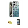 MARSİLYAN™- iPhone 11 Kılıf Zirve Modern Prime - Siyah 34D Hayalet Izgaralı Cam + Kırmızı Rainbow Kamera Lens Koruma Cam