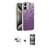 MARSİLYAN™- iPhone 11 Kılıf Zirve Modern Prime - Siyah 34D Hayalet Izgaralı Cam + Pers Alüminyum Kamera Lens - LT