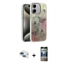 MARSİLYAN™- iPhone 11 Kılıf Zirve Modern Prime - Siyah 34D Hayalet Izgaralı Cam + Pers Alüminyum Kamera Lens - LT