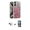 MARSİLYAN™- iPhone 11 Kılıf Zirve Modern Prime - Siyah 34D Hayalet Izgaralı Cam + Pers Alüminyum Kamera Lens - LT
