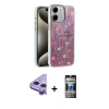 MARSİLYAN™- iPhone 11 Kılıf Zirve Modern Prime - Siyah 34D Hayalet Izgaralı Cam + Raze Metal Kamera Lens - MR