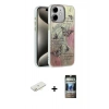 MARSİLYAN™- iPhone 11 Kılıf Zirve Modern Prime - Siyah 34D Hayalet Izgaralı Cam + Renkli Kamera Lens Koruma Cam - SI