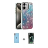 MARSİLYAN™- iPhone 11 Kılıf Zirve Modern Prime - Siyah 360 Mat Full Body Arka Koruyucu + Neon Fosforlu Kamera Lens - TU