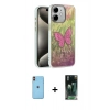 MARSİLYAN™- iPhone 11 Kılıf Zirve Modern Prime - Siyah 360 Mat Full Body Arka Koruyucu + Neon Fosforlu Kamera Lens - TU