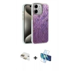 MARSİLYAN™- iPhone 11 Kılıf Zirve Modern Prime - Siyah 3D Antistatik Cam Ekran Koruyucu + Pers Alüminyum Kamera Lens - GD
