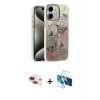 MARSİLYAN™- iPhone 11 Kılıf Zirve Modern Prime - Siyah 3D Antistatik Cam Ekran Koruyucu + Pers Alüminyum Kamera Lens - KI