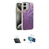 MARSİLYAN™- iPhone 11 Kılıf Zirve Modern Prime - Siyah 3D Antistatik Cam Ekran Koruyucu + Kamera Lens Koruma Cam - SF