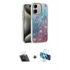 MARSİLYAN™- iPhone 11 Kılıf Zirve Modern Prime - Siyah 3D Antistatik Cam Ekran Koruyucu + Kamera Lens Koruma Cam - SF