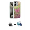 MARSİLYAN™- iPhone 11 Kılıf Zirve Modern Prime - Siyah 3D Antistatik Cam Ekran Koruyucu + Kamera Lens Koruma Cam - SF